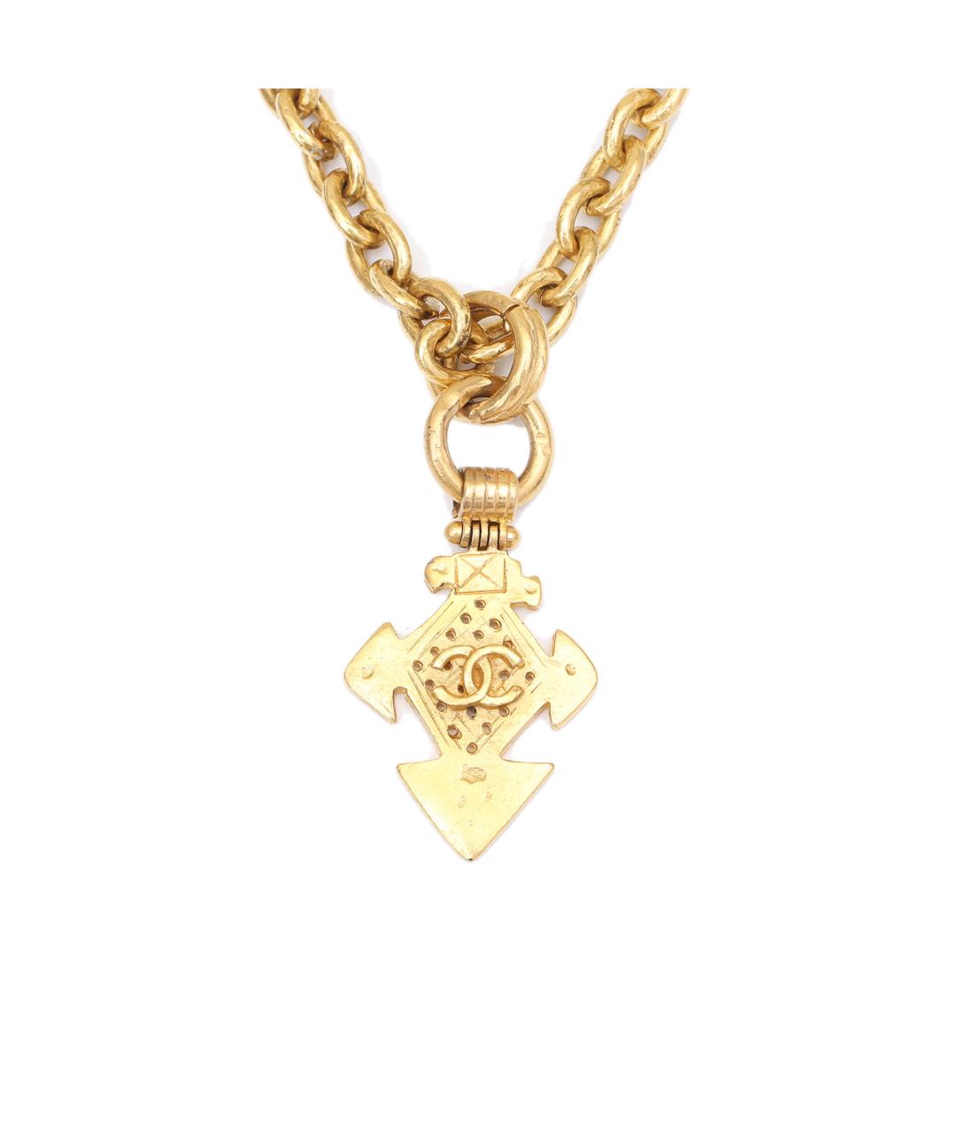 CHANEL Золотое металлическое колье, фото 1