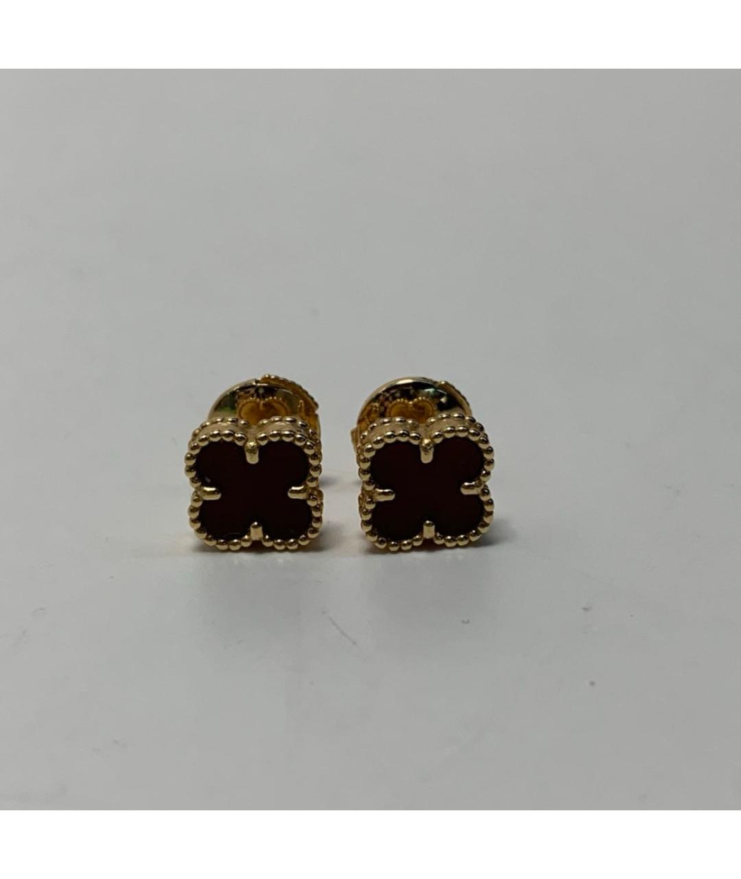 VAN CLEEF & ARPELS Бордовые серьги из розового золота, фото 8