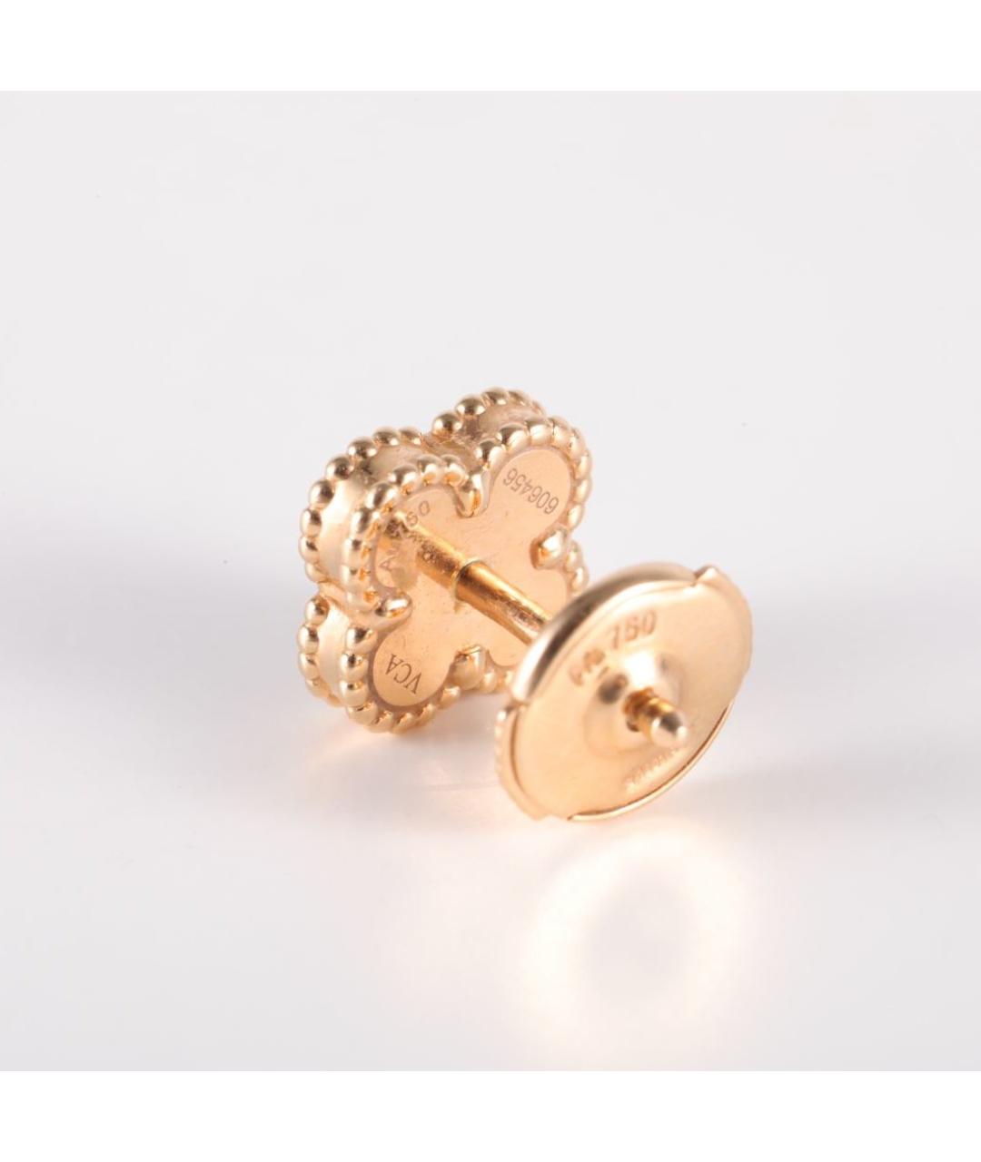 VAN CLEEF & ARPELS Бордовые серьги из розового золота, фото 7