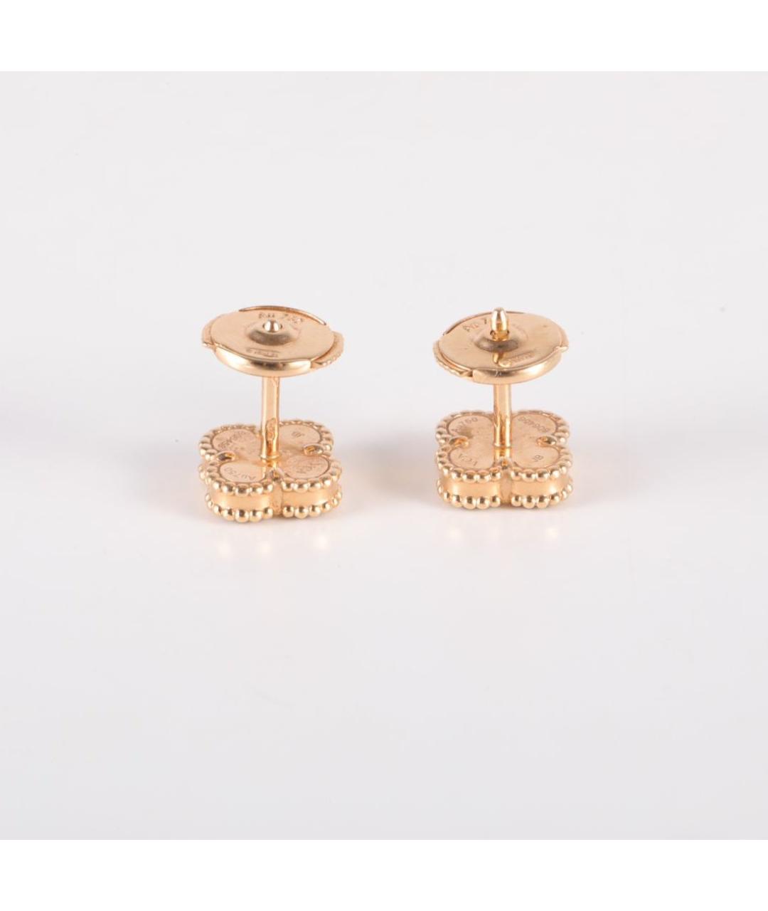 VAN CLEEF & ARPELS Бордовые серьги из розового золота, фото 5