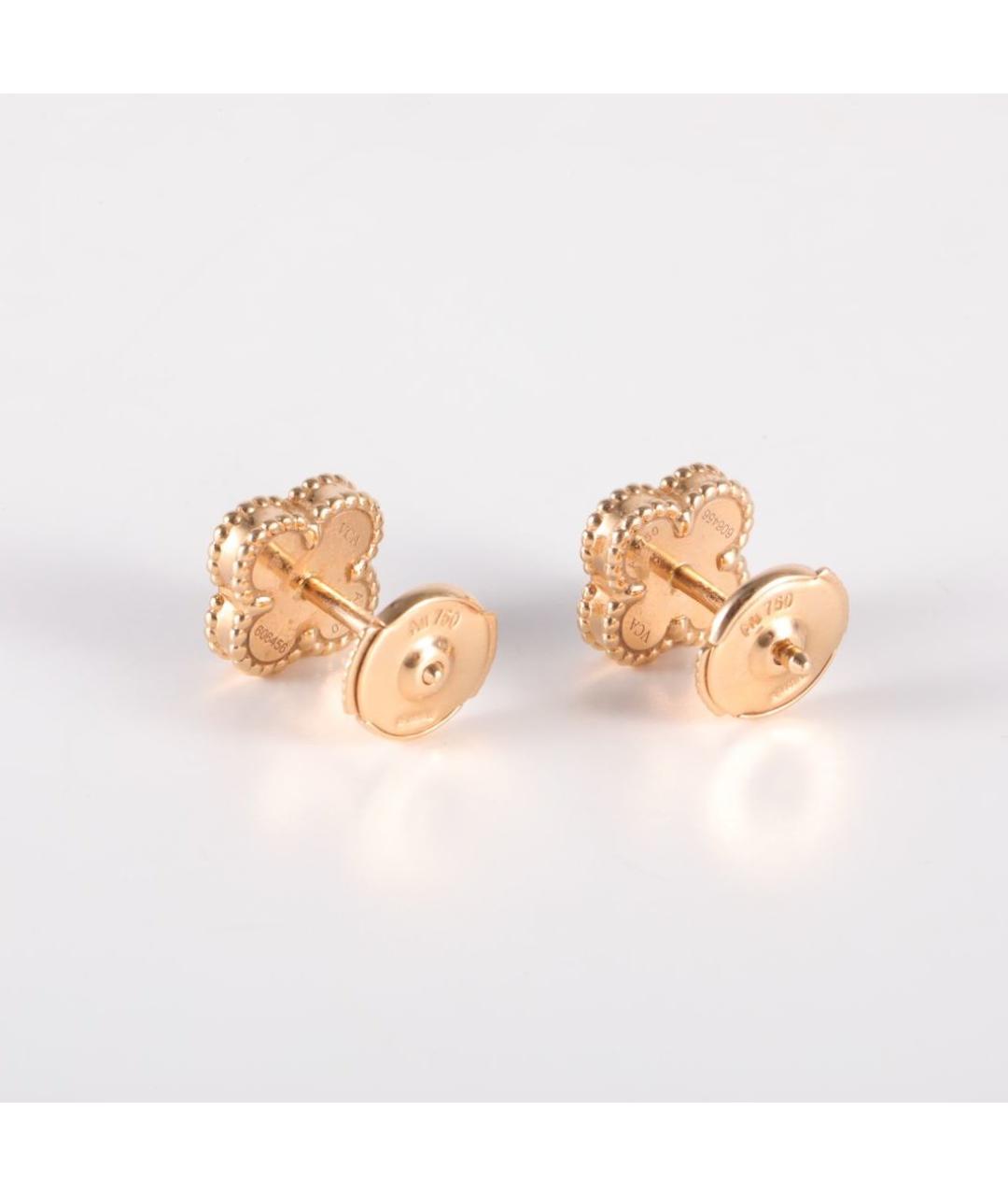 VAN CLEEF & ARPELS Бордовые серьги из розового золота, фото 6