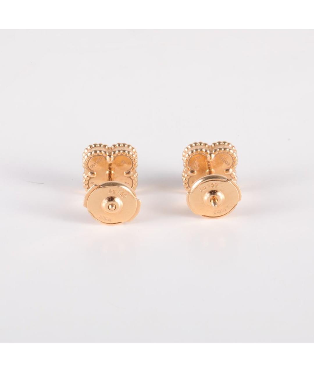 VAN CLEEF & ARPELS Бордовые серьги из розового золота, фото 4