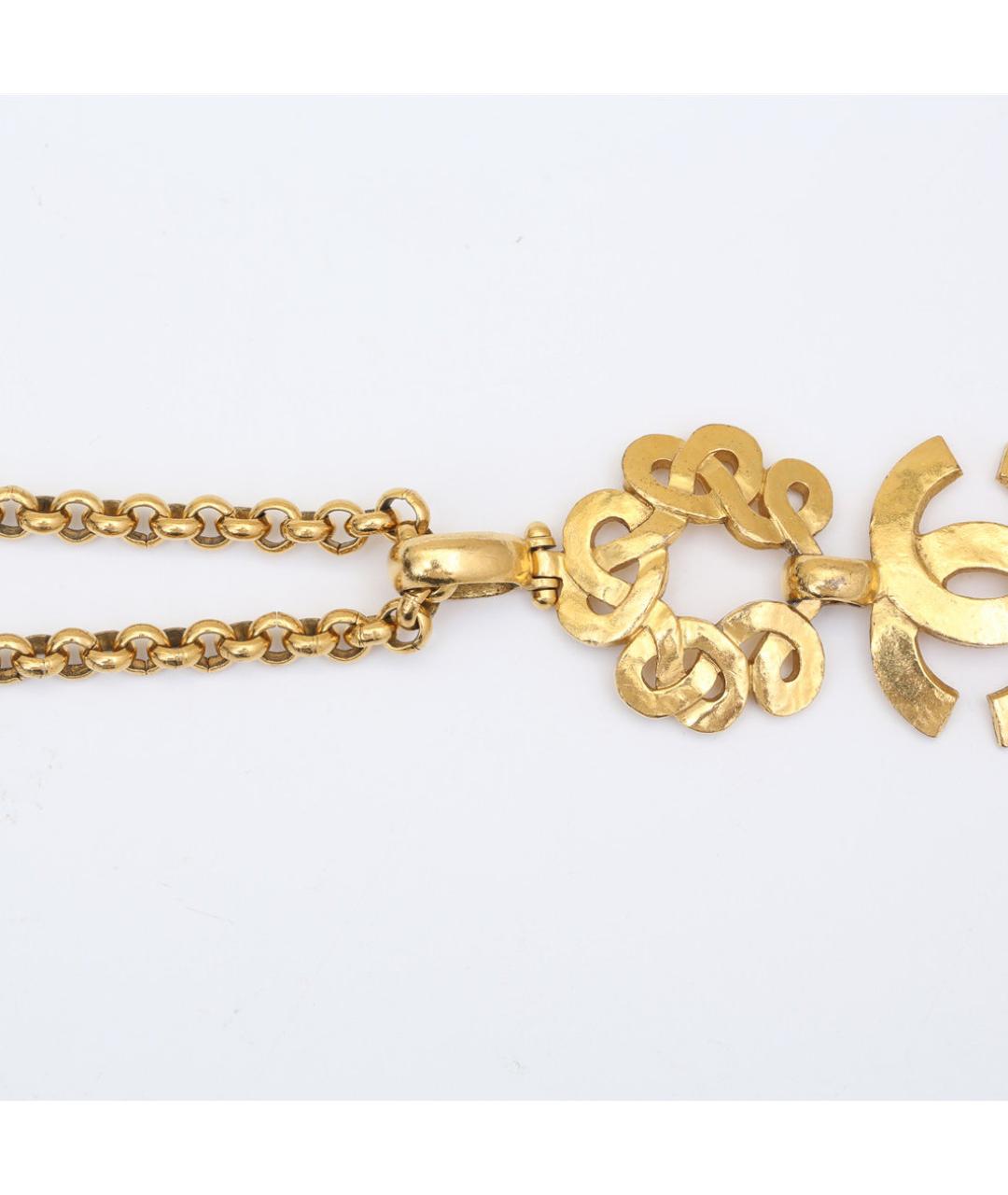 CHANEL Золотое металлическое колье, фото 3