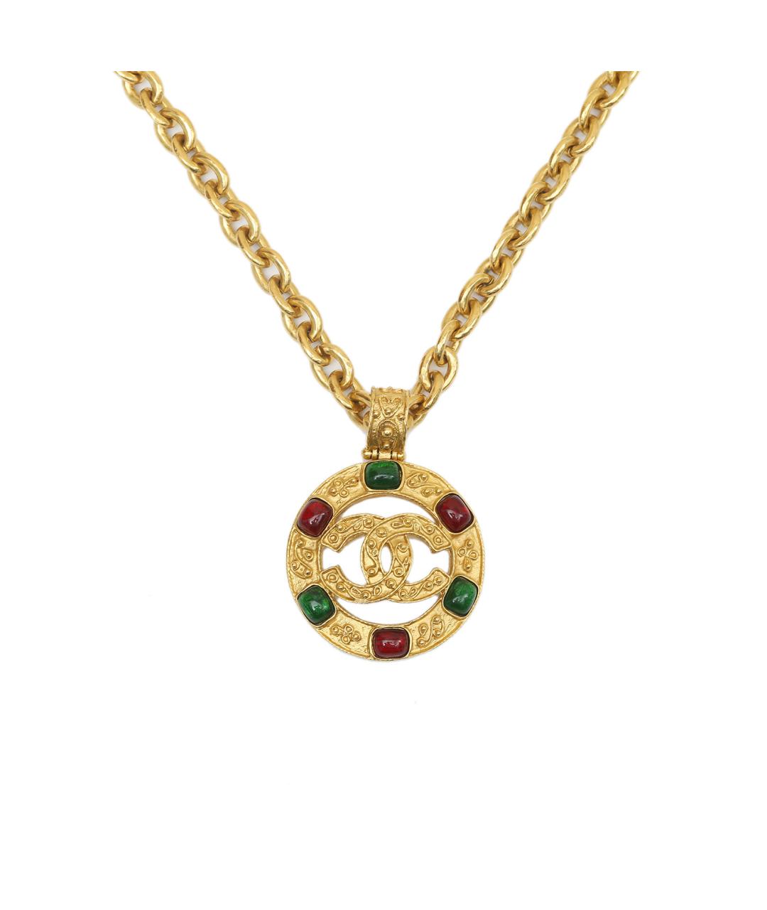 CHANEL Золотое металлическое колье, фото 1