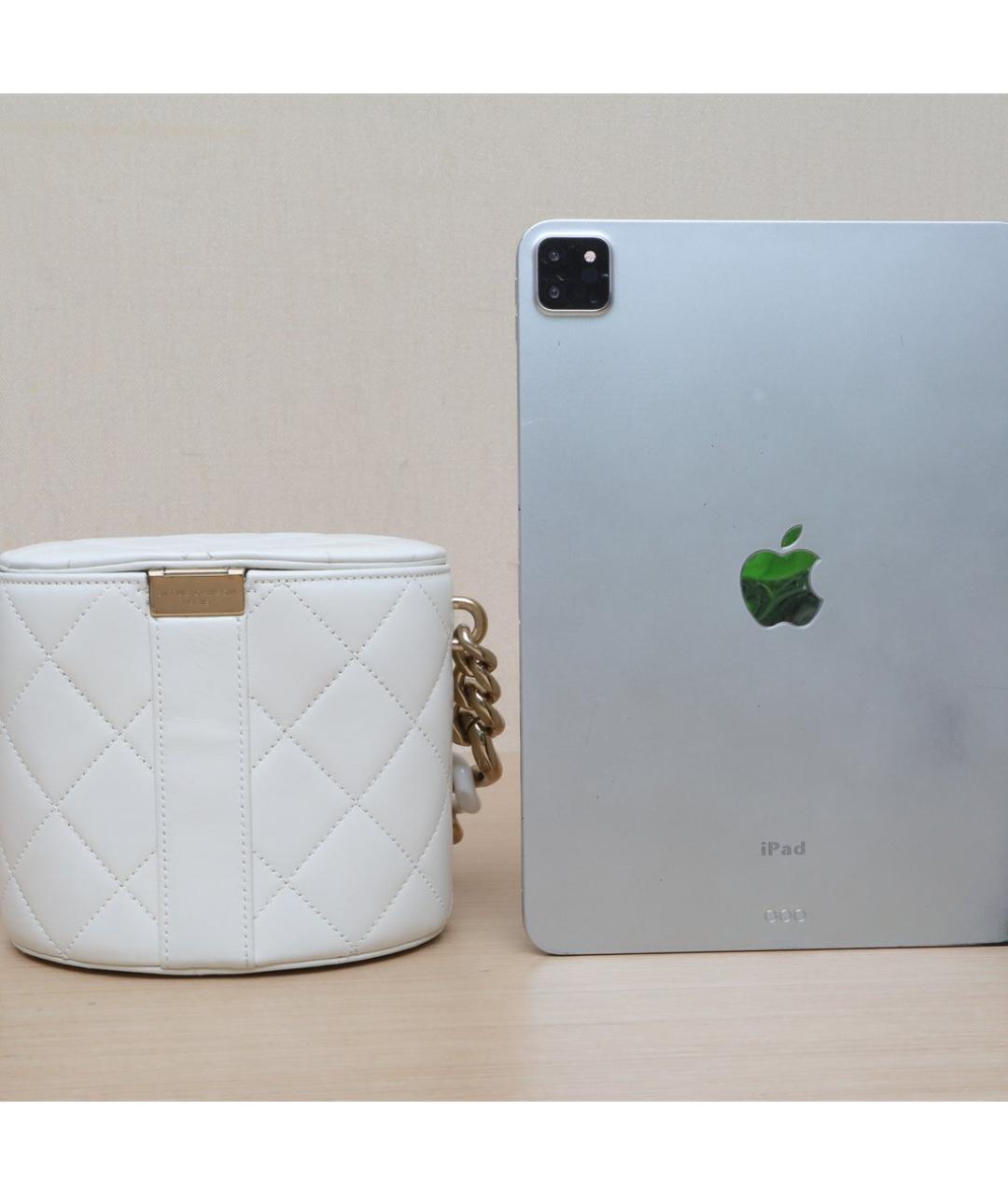 CHANEL Белая кожаная сумка через плечо, фото 7