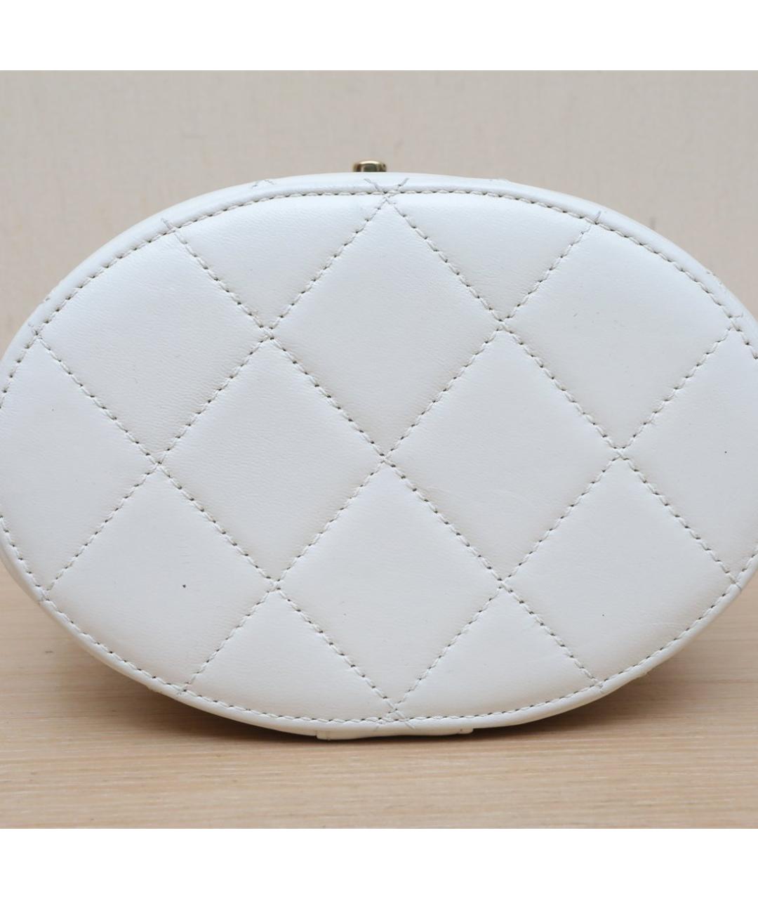 CHANEL Белая кожаная сумка через плечо, фото 9