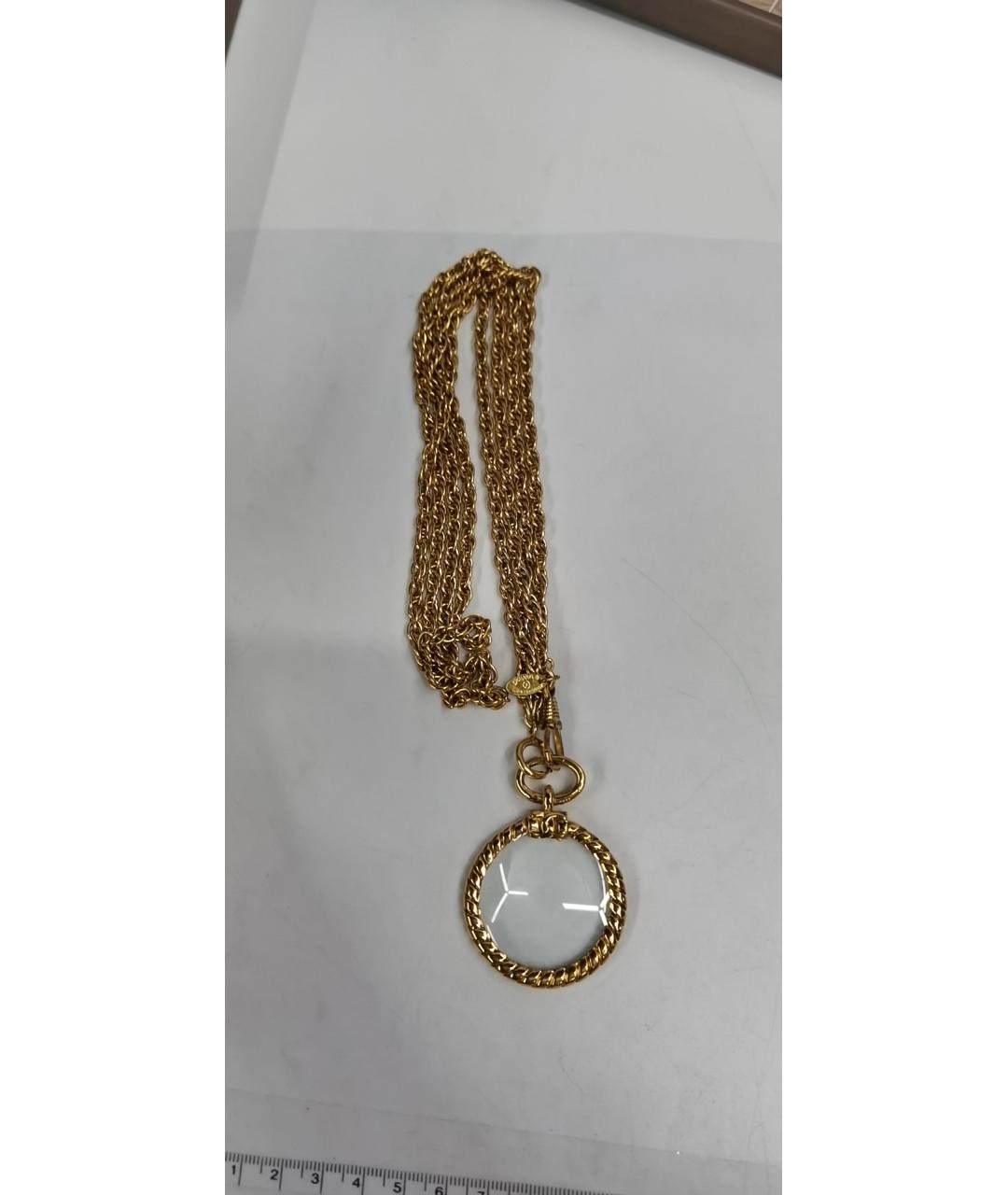 CHANEL Золотое металлическое колье, фото 8