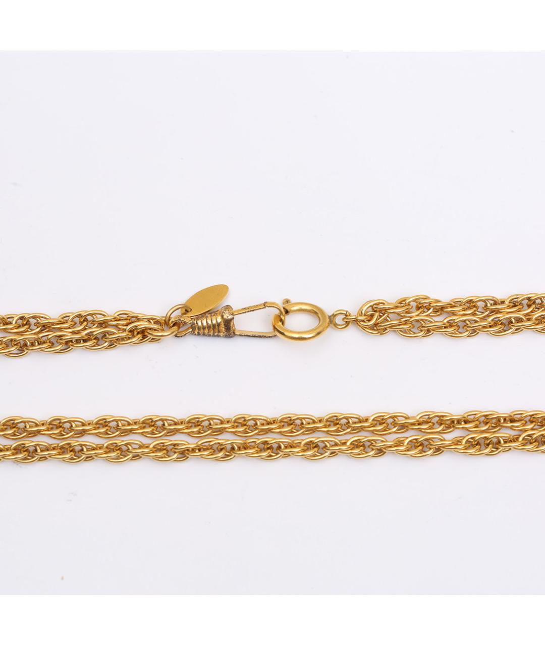 CHANEL Золотое металлическое колье, фото 3