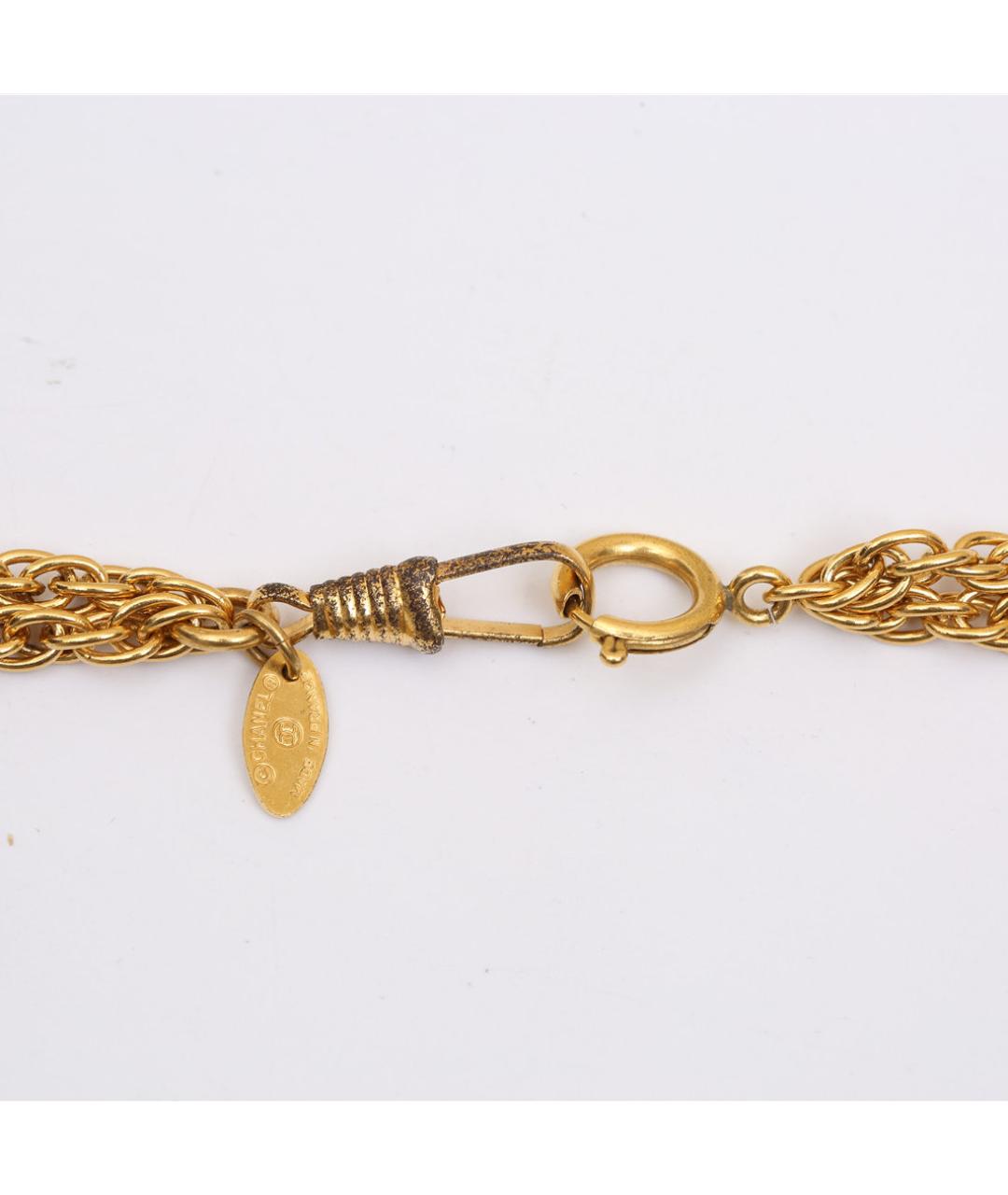 CHANEL Золотое металлическое колье, фото 4