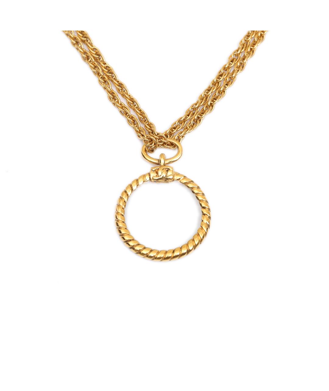 CHANEL Золотое металлическое колье, фото 1