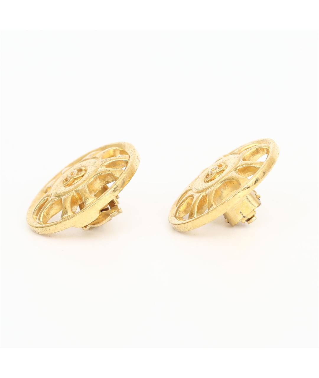 CHANEL Золотые металлические клипсы, фото 3