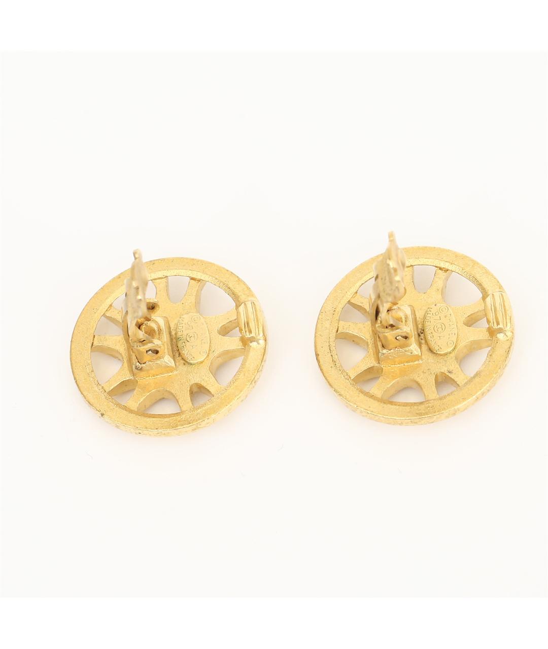 CHANEL Золотые металлические клипсы, фото 5