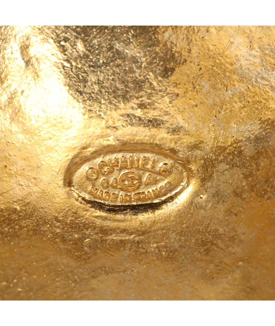 CHANEL Золотая металлическая булавка / брошь, фото 7