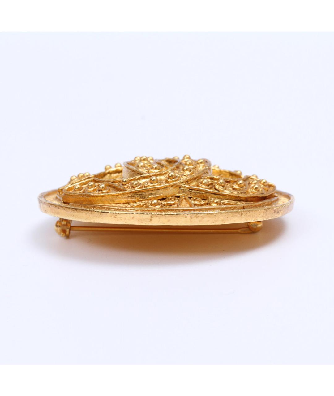 CHANEL Золотая металлическая булавка / брошь, фото 4