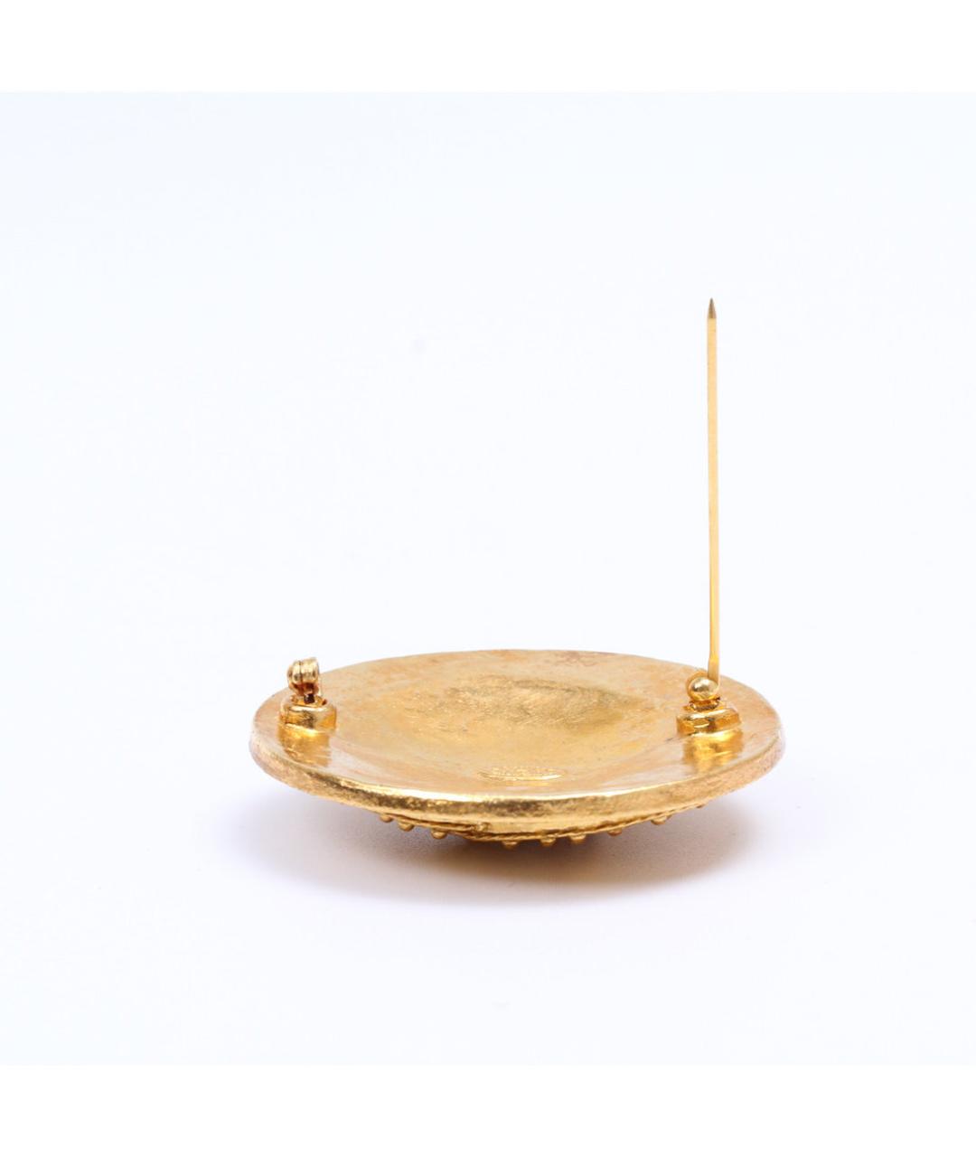 CHANEL Золотая металлическая булавка / брошь, фото 6