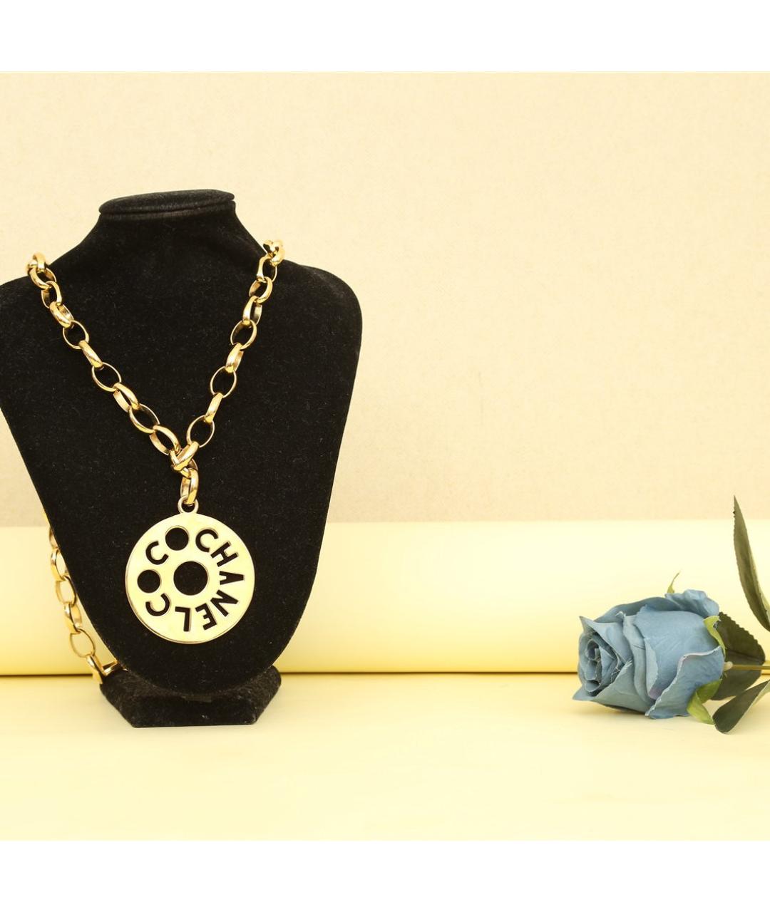 CHANEL Золотое металлическое колье, фото 8