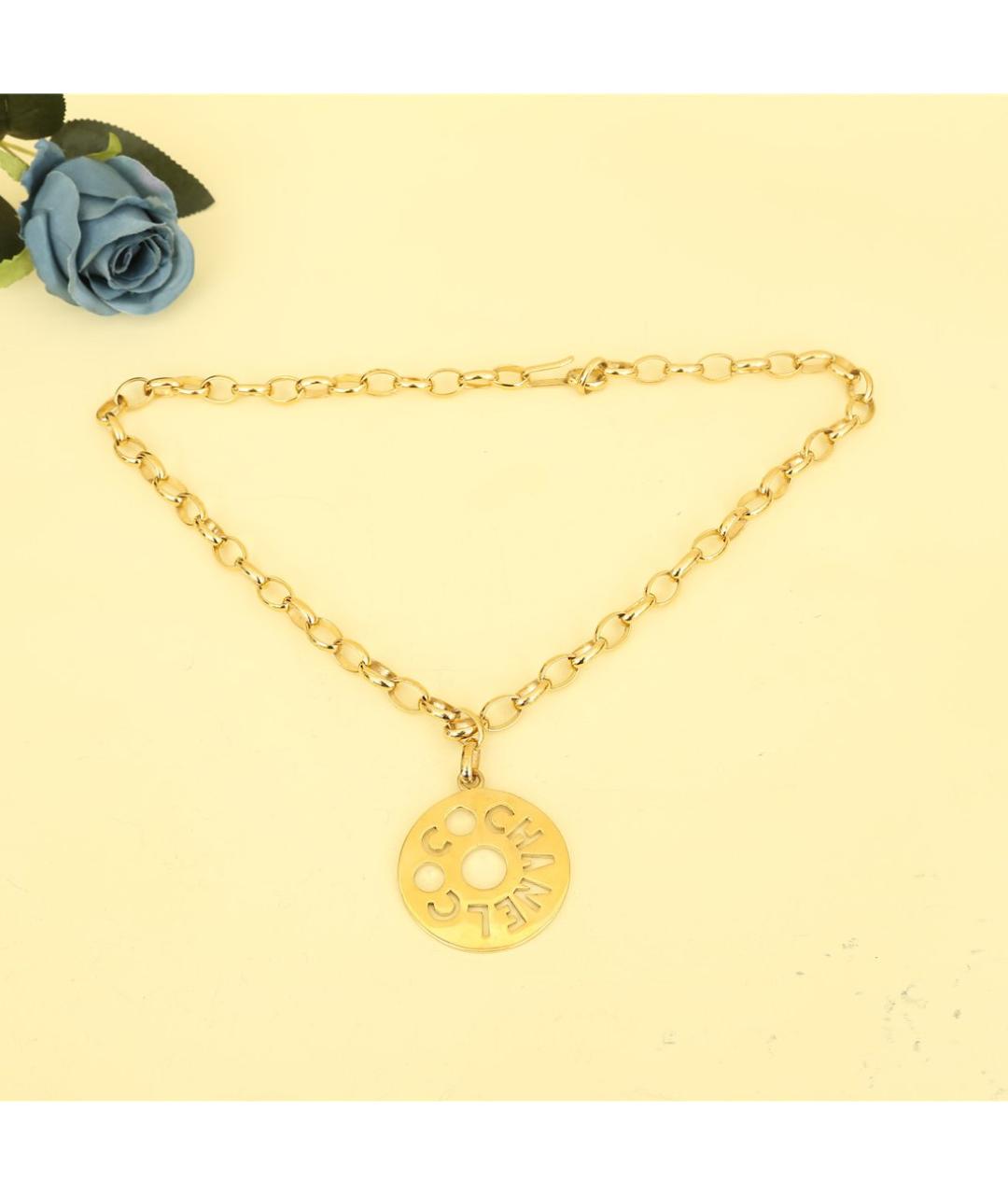 CHANEL Золотое металлическое колье, фото 7