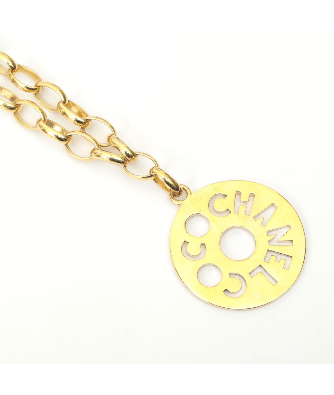 CHANEL Золотое металлическое колье, фото 4
