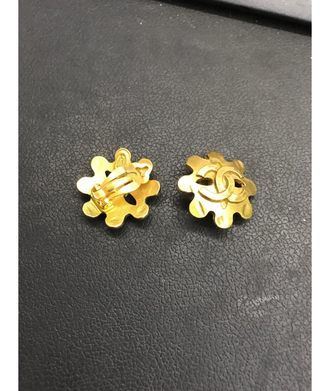 CHANEL Золотые металлические клипсы, фото 6