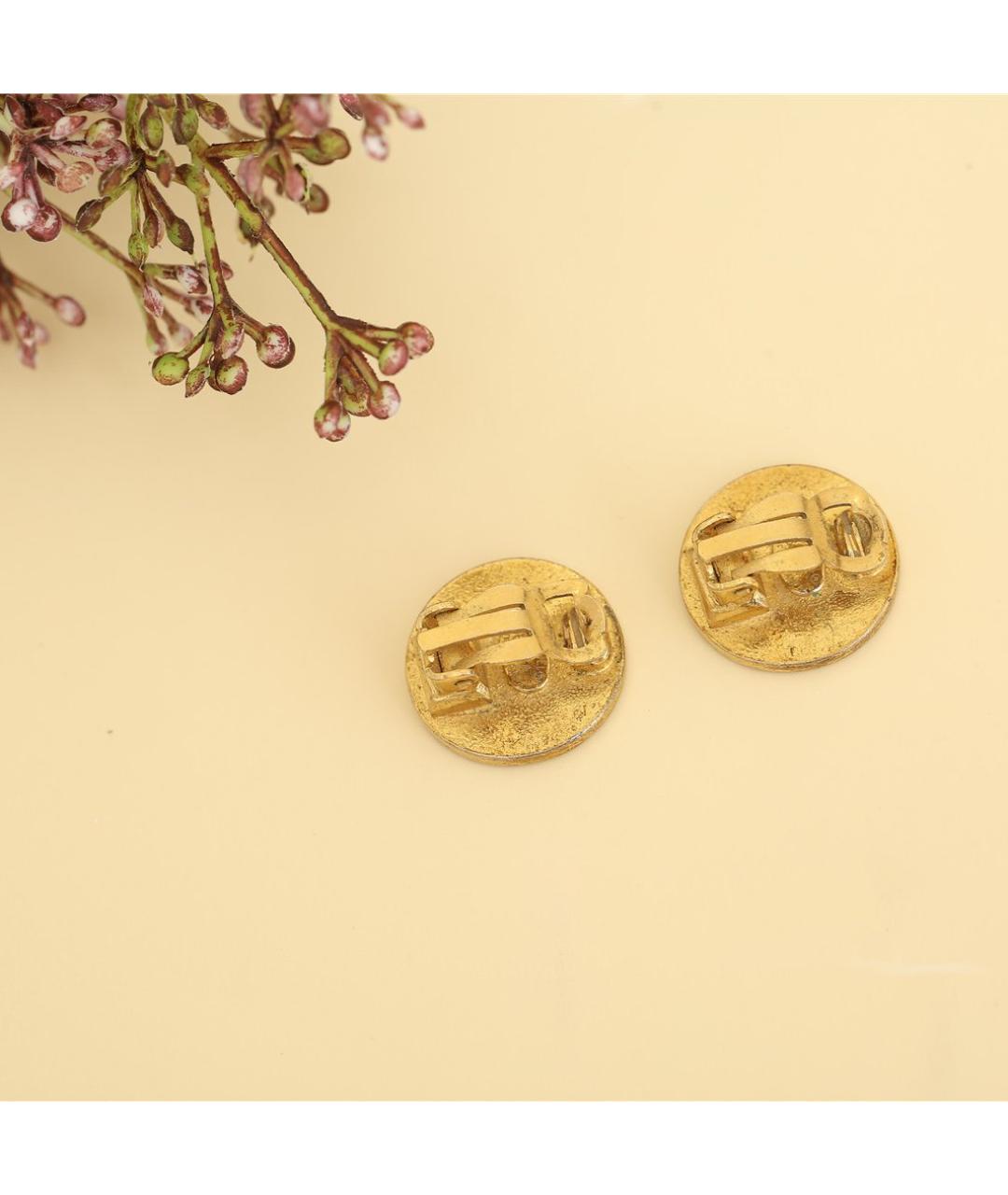 CHANEL Золотые металлические клипсы, фото 8