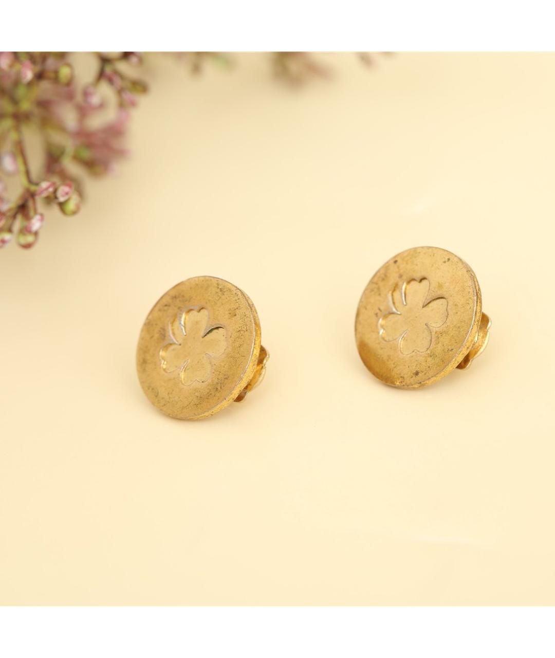 CHANEL Золотые металлические клипсы, фото 7