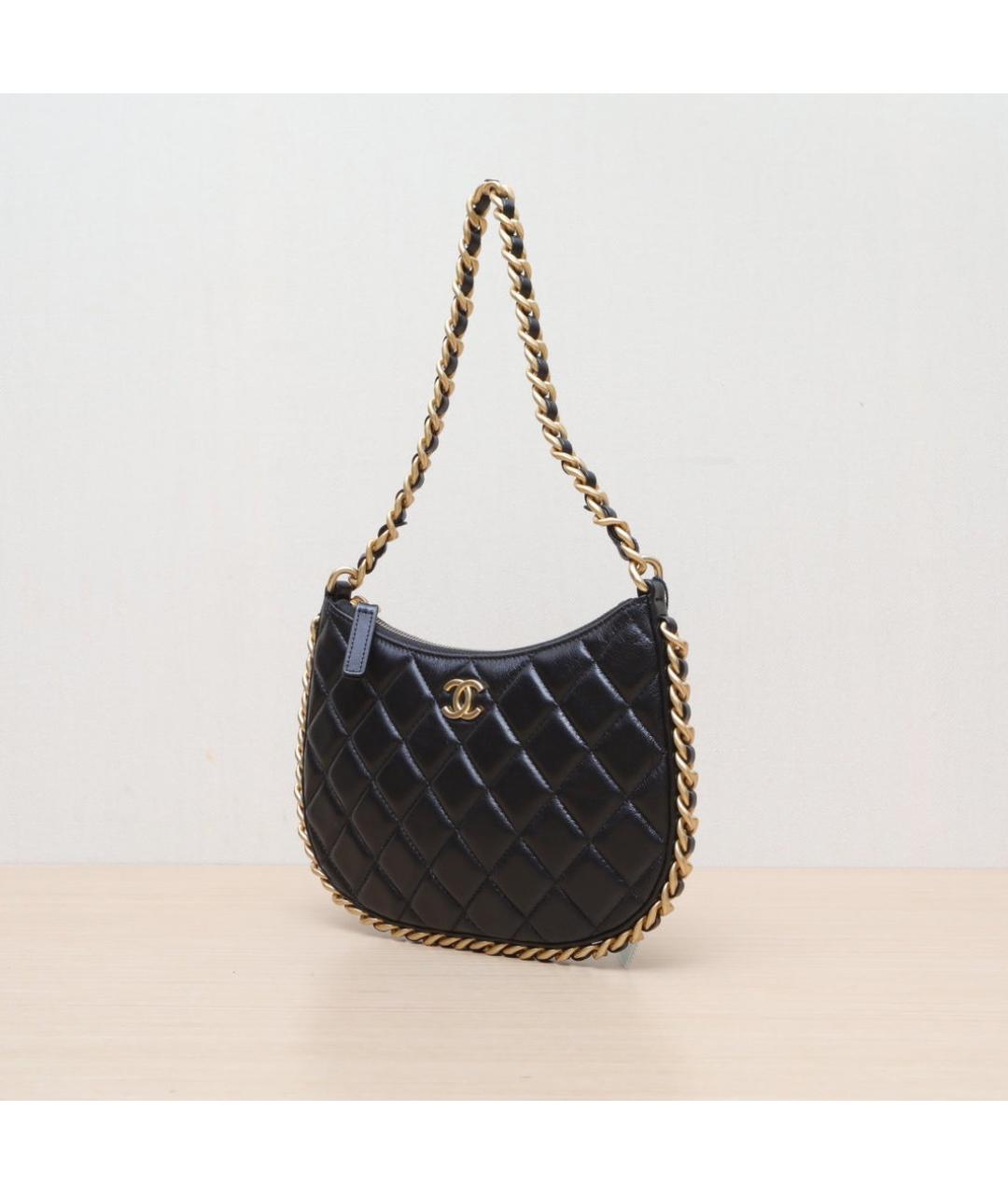 CHANEL Черная сумка через плечо, фото 4