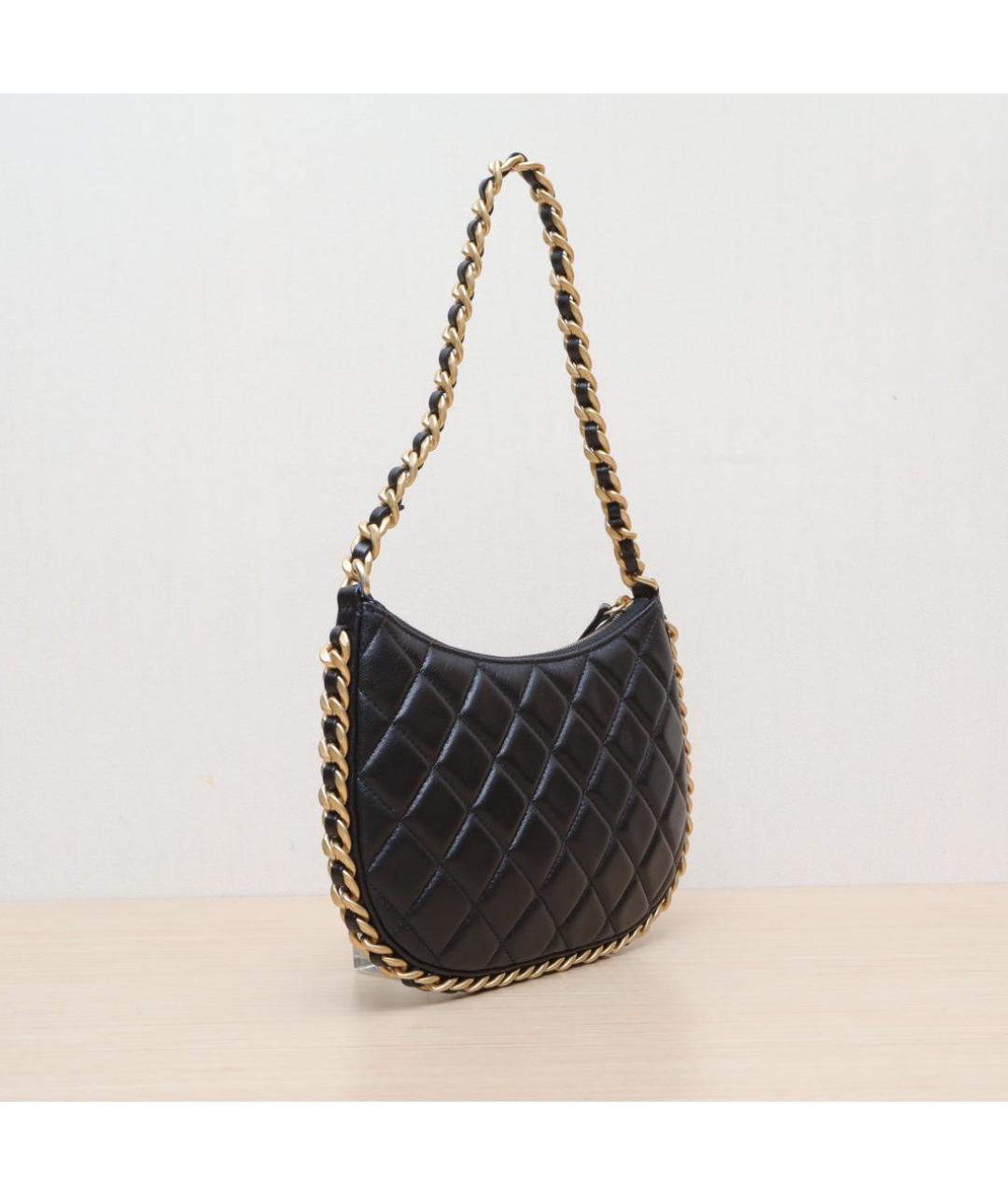 CHANEL Черная сумка через плечо, фото 6