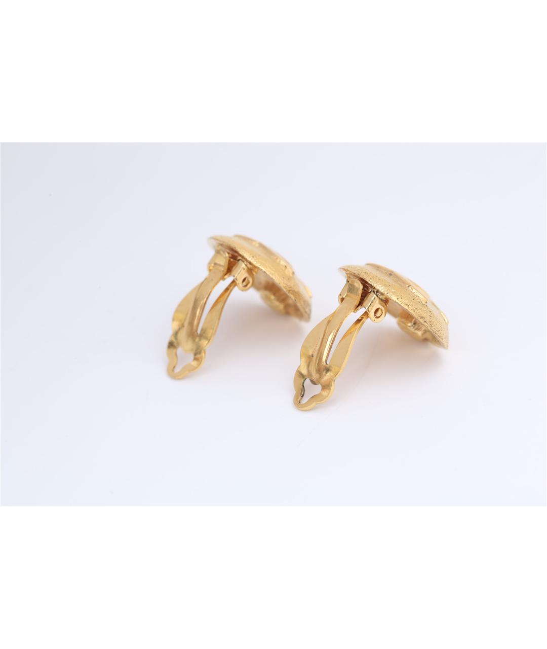 CHANEL Золотые металлические клипсы, фото 4