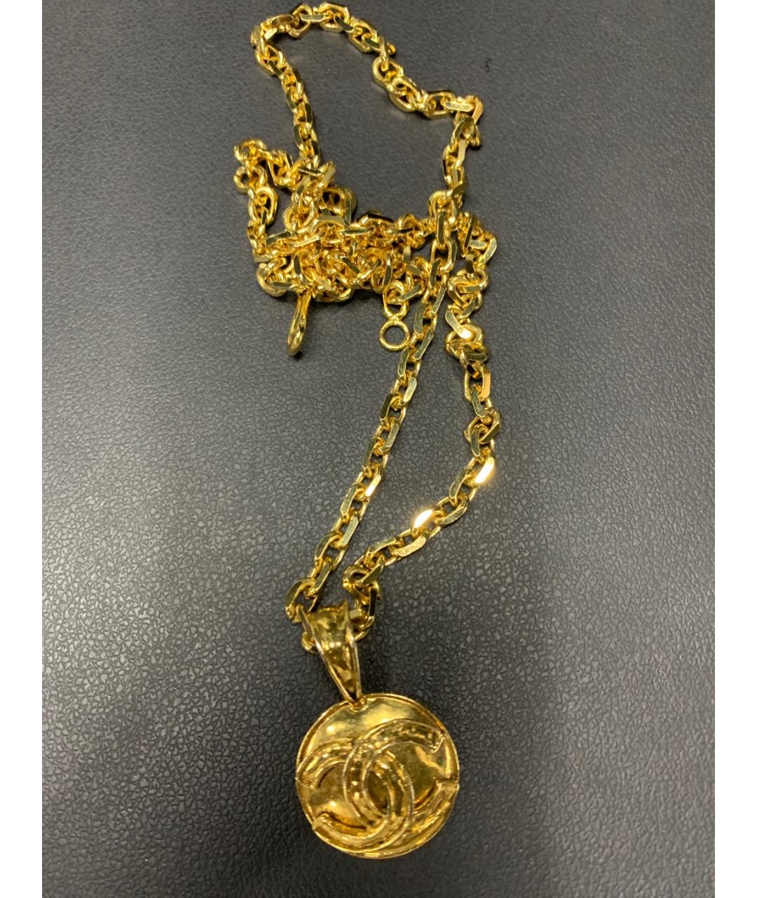 CHANEL Золотое металлическое колье, фото 8