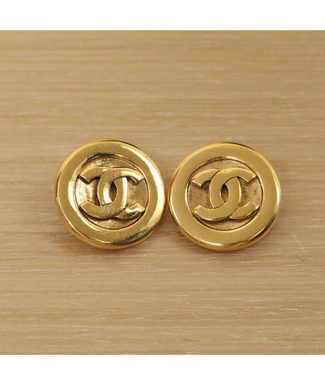 CHANEL Золотые металлические клипсы, фото 4