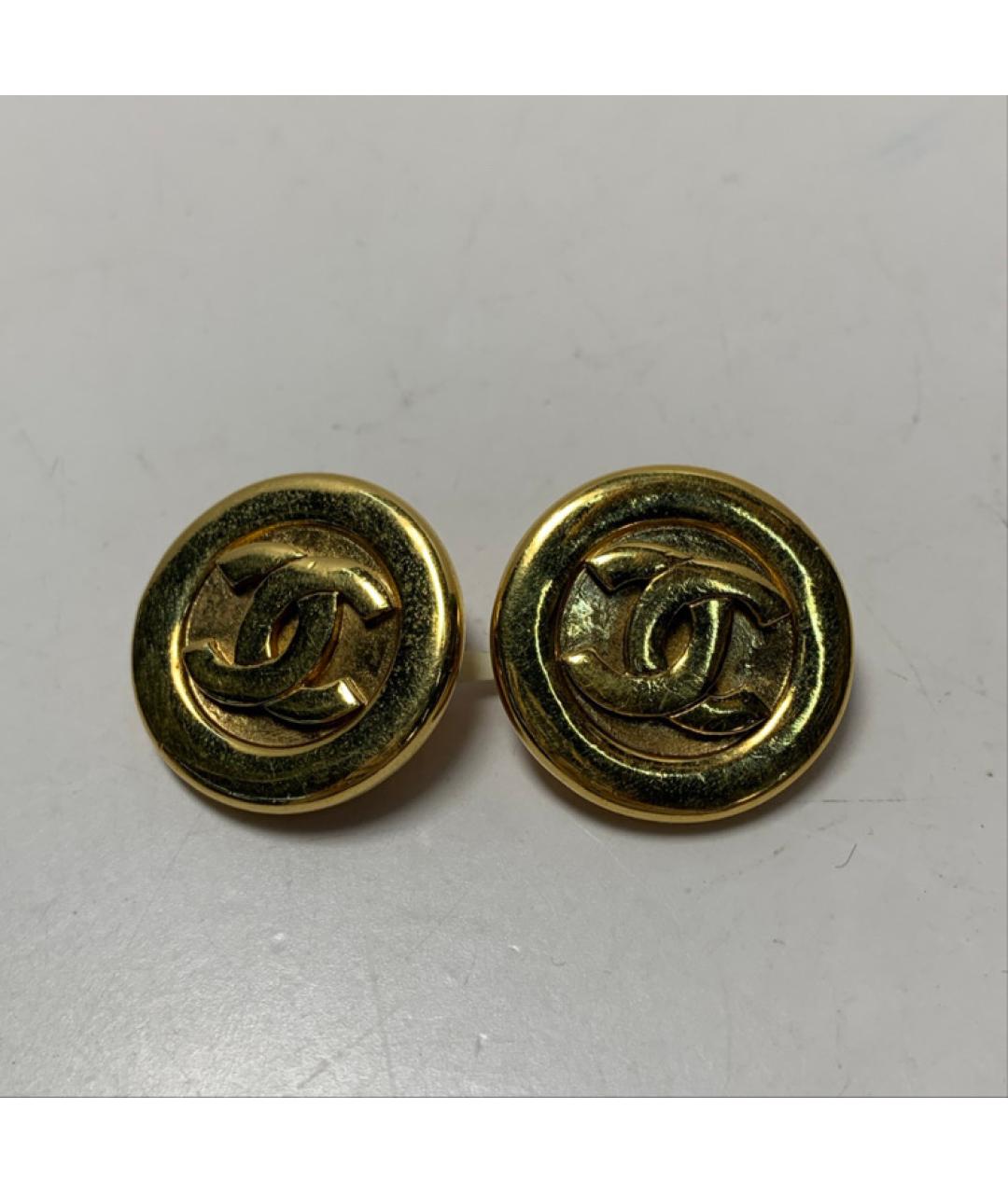CHANEL Золотые металлические клипсы, фото 5