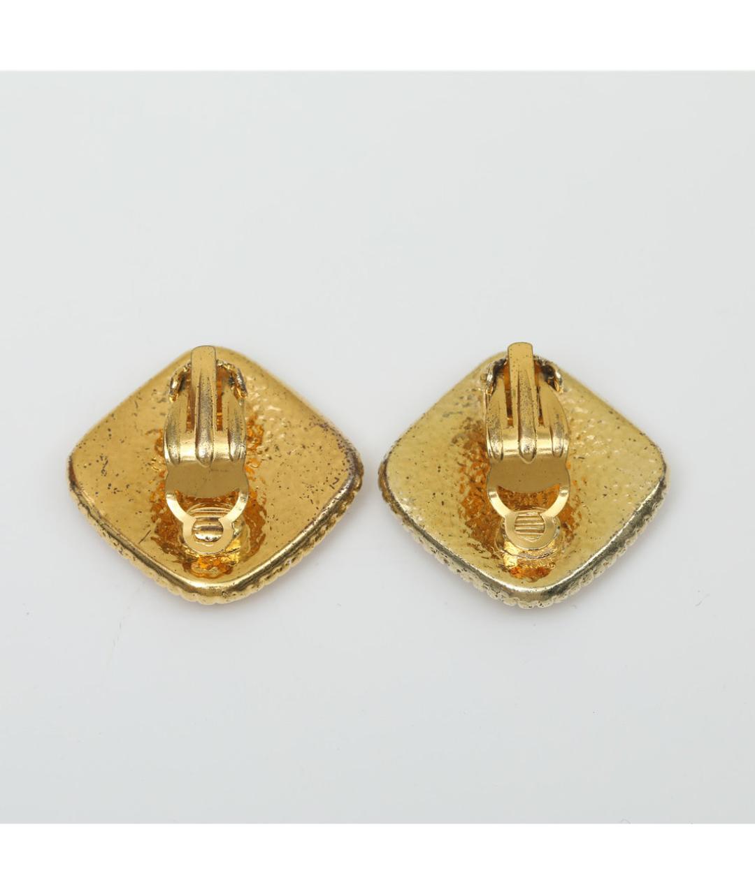 CHANEL Золотые металлические клипсы, фото 3