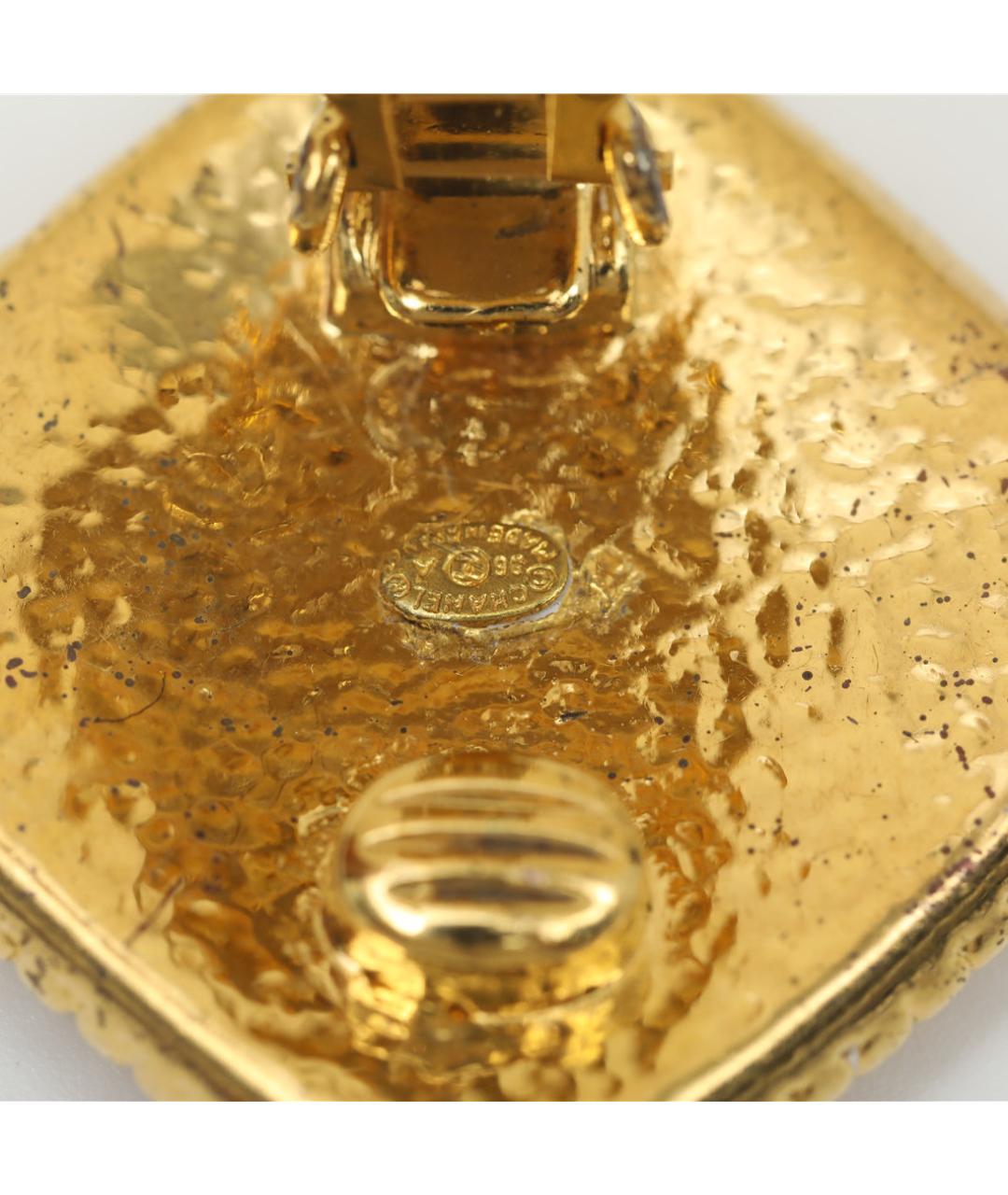 CHANEL Золотые металлические клипсы, фото 5