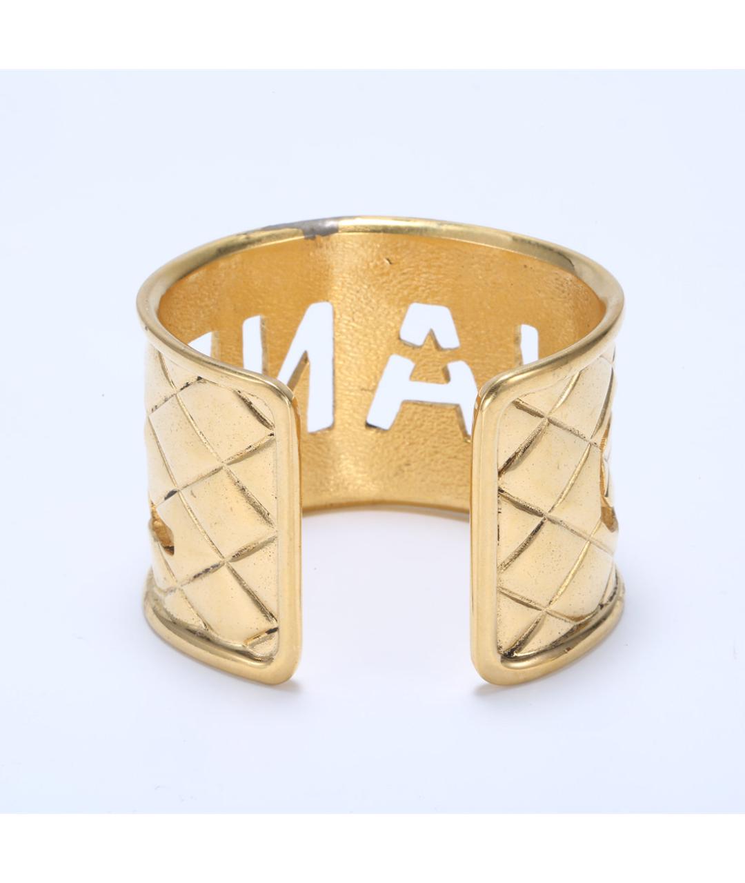 CHANEL Золотой металлический браслет, фото 4