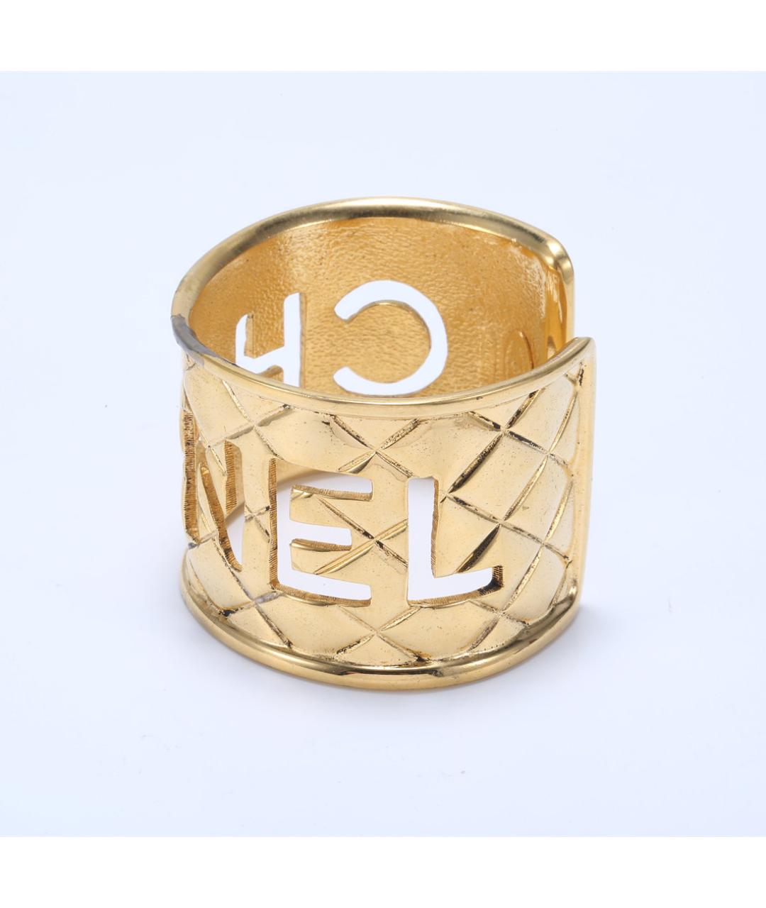 CHANEL Золотой металлический браслет, фото 3