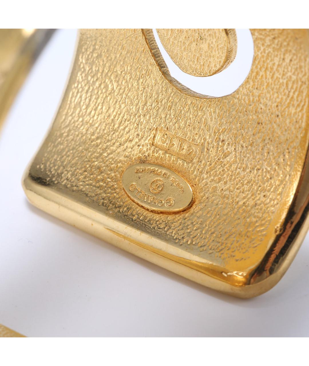 CHANEL Золотой металлический браслет, фото 6