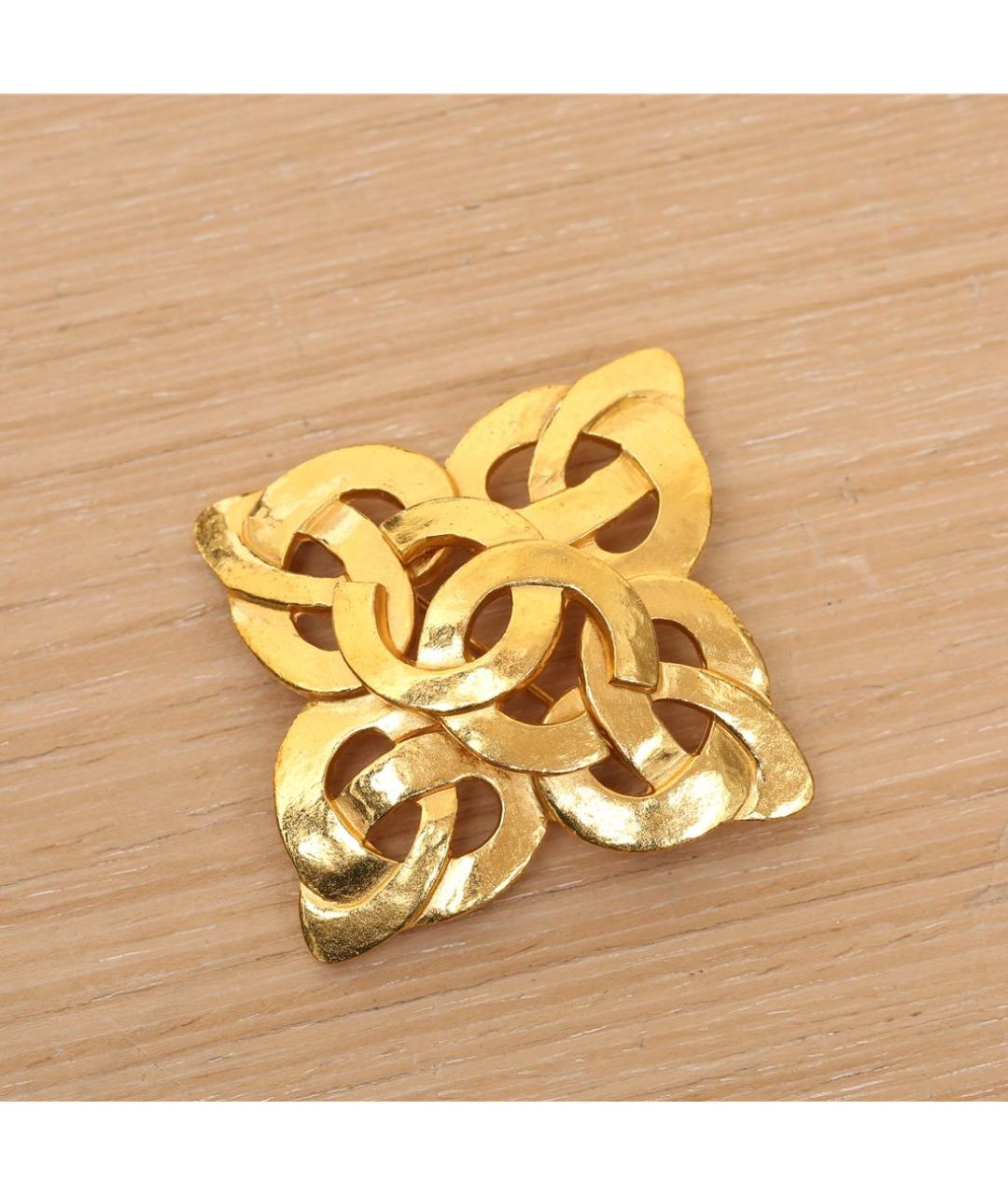 CHANEL Золотая металлическая булавка / брошь, фото 2