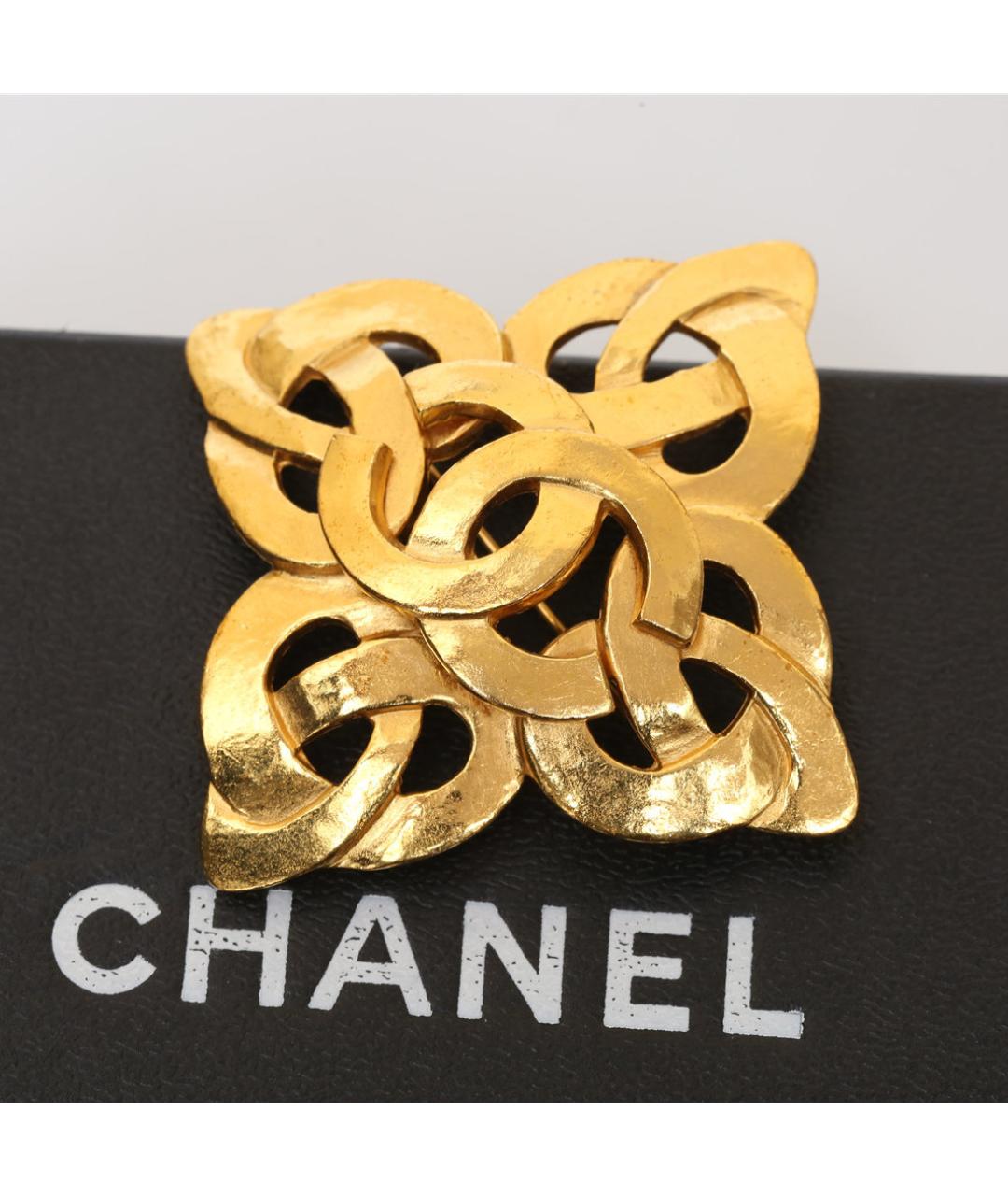 CHANEL Золотая металлическая булавка / брошь, фото 7