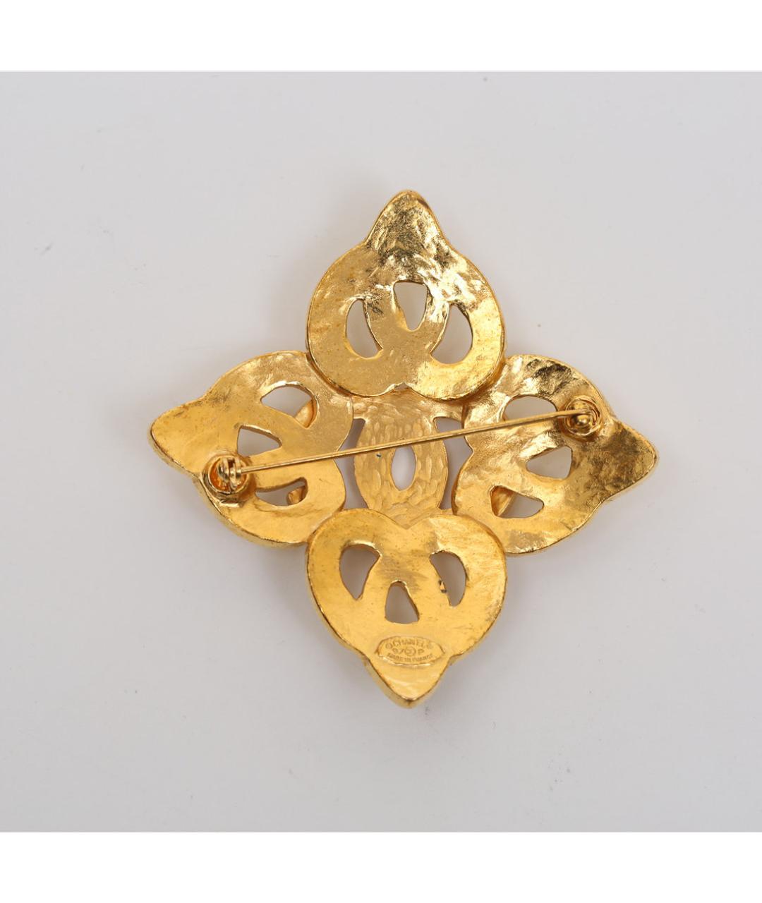 CHANEL Золотая металлическая булавка / брошь, фото 5