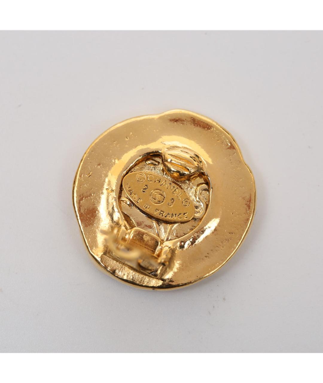 CHANEL Золотые металлические клипсы, фото 5