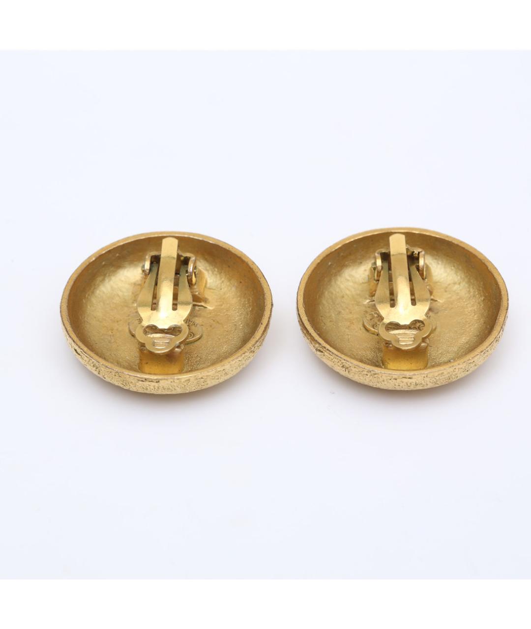 CHANEL Золотые металлические клипсы, фото 6