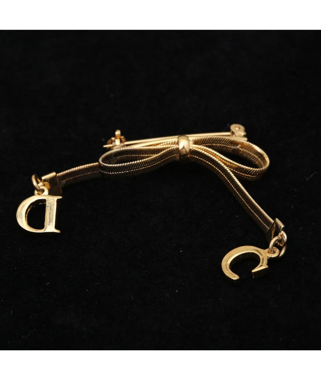 CHRISTIAN DIOR Золотая металлическая булавка / брошь, фото 2