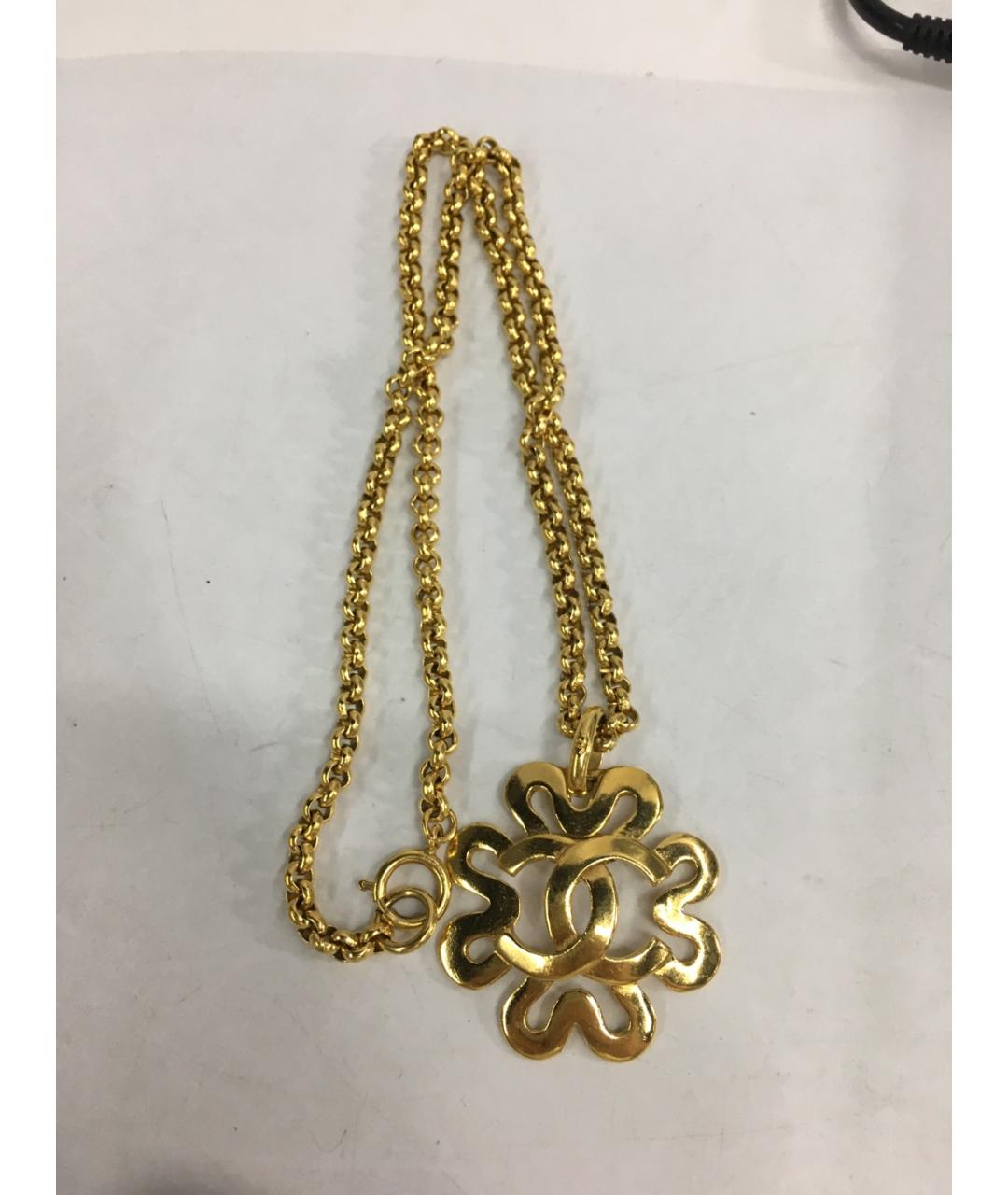 CHANEL Золотое металлическое колье, фото 8