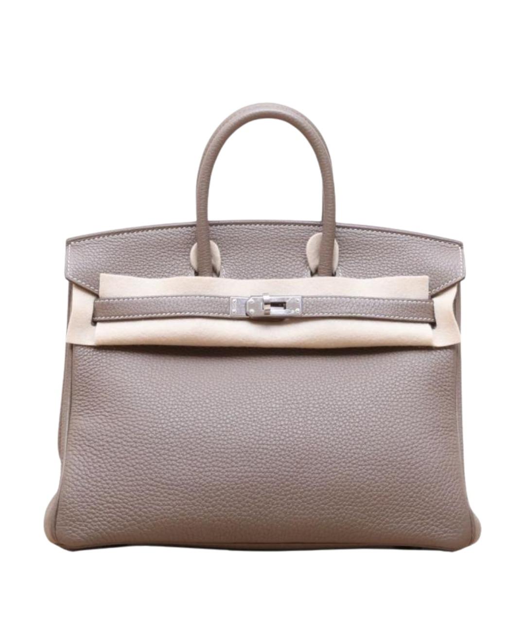 HERMES Серая сумка с короткими ручками, фото 1