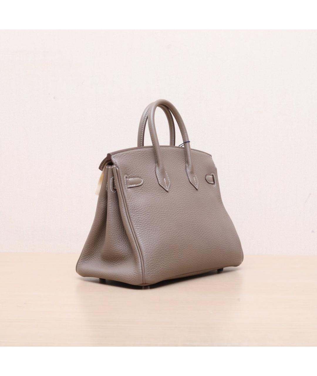HERMES Серая сумка с короткими ручками, фото 6