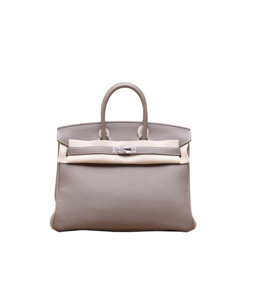 HERMES Серая сумка с короткими ручками, фото 10