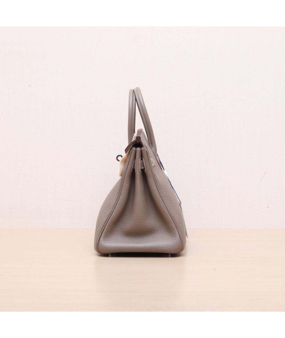 HERMES Серая сумка с короткими ручками, фото 5