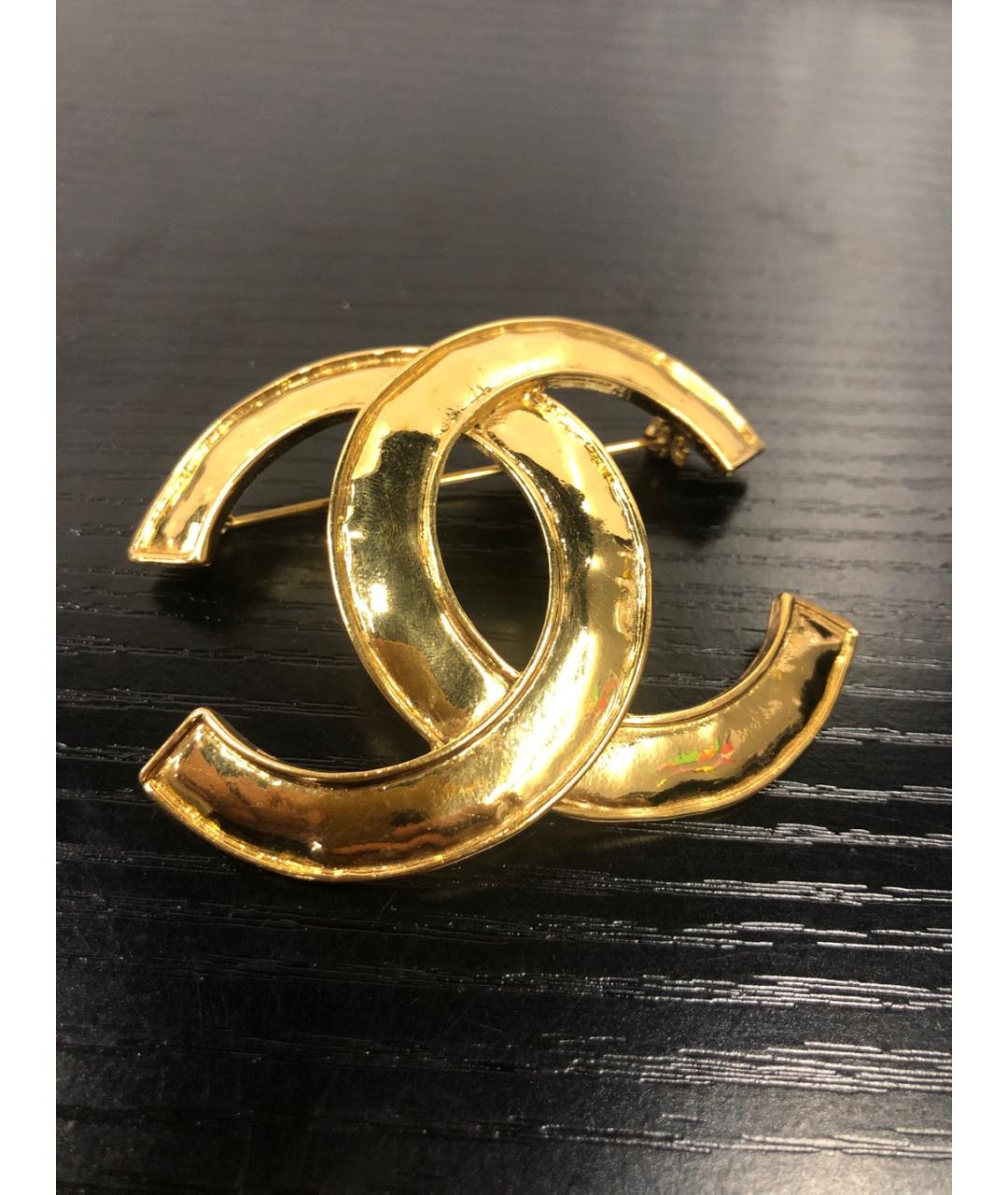 CHANEL Золотая металлическая булавка / брошь, фото 7