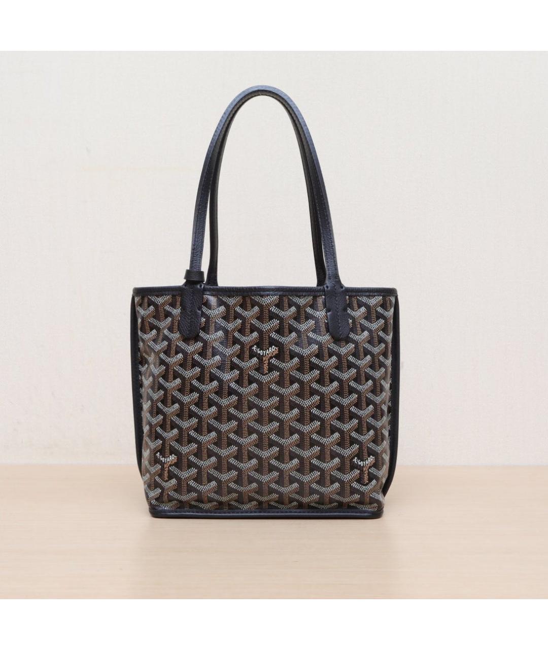 GOYARD Черная кожаная сумка тоут, фото 3