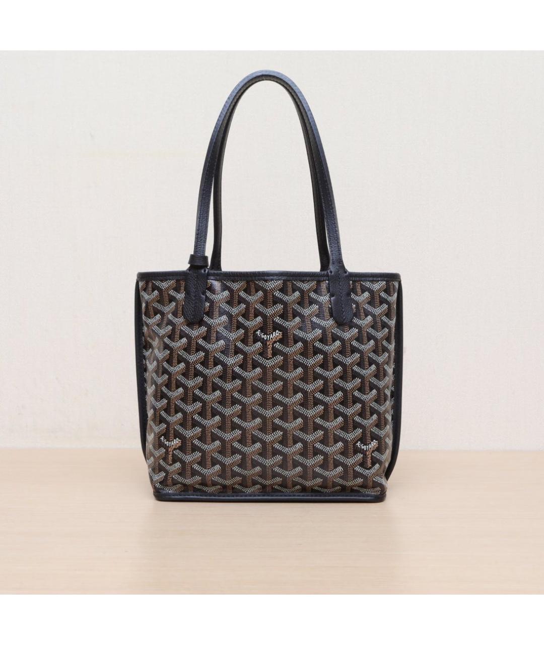 GOYARD Черная кожаная сумка тоут, фото 2